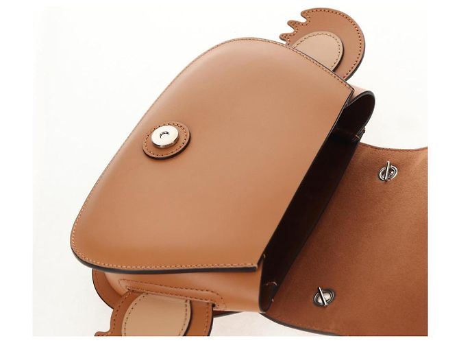 Borsa a mano per bambini GUCCI Koala in pelle marrone argento 605824 Auth 146368SAV - vista 22