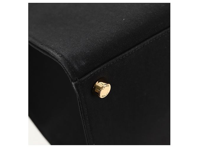 Bolso tote de lona FENDI VERSACE Collaboration 2way Negro Dorado Auth BA6912M - vista 19