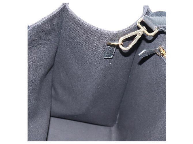 Bolso tote de lona FENDI VERSACE Collaboration 2way Negro Dorado Auth BA6912M - vista 26