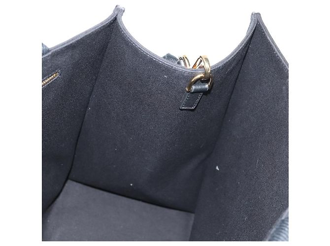 Bolso tote de lona FENDI VERSACE Collaboration 2way Negro Dorado Auth BA6912M - vista 27
