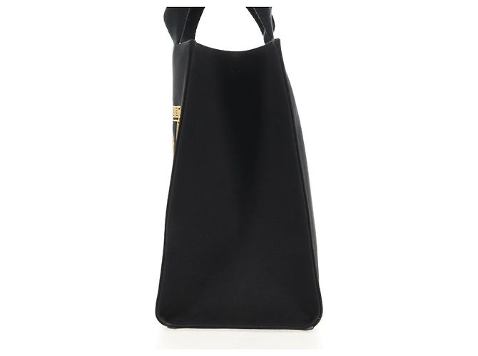 Bolso tote de lona FENDI VERSACE Collaboration 2way Negro Dorado Auth BA6912M - vista 3