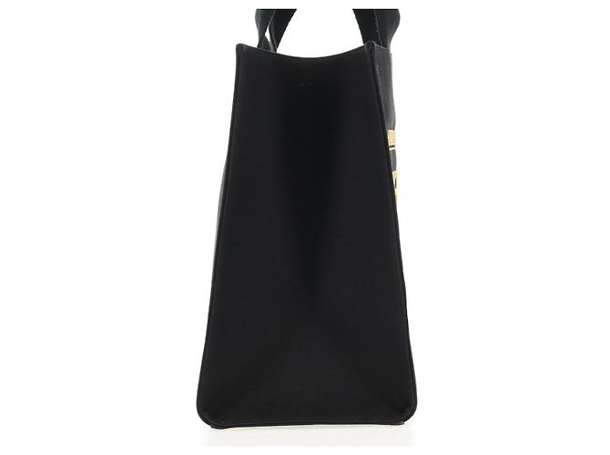 Bolso tote de lona FENDI VERSACE Collaboration 2way Negro Dorado Auth BA6912M - vista 4