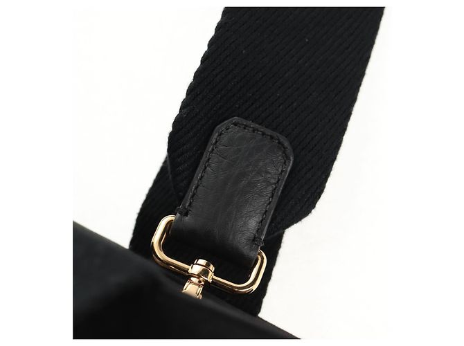 Bolso tote de lona FENDI VERSACE Collaboration 2way Negro Dorado Auth BA6912M - vista 9