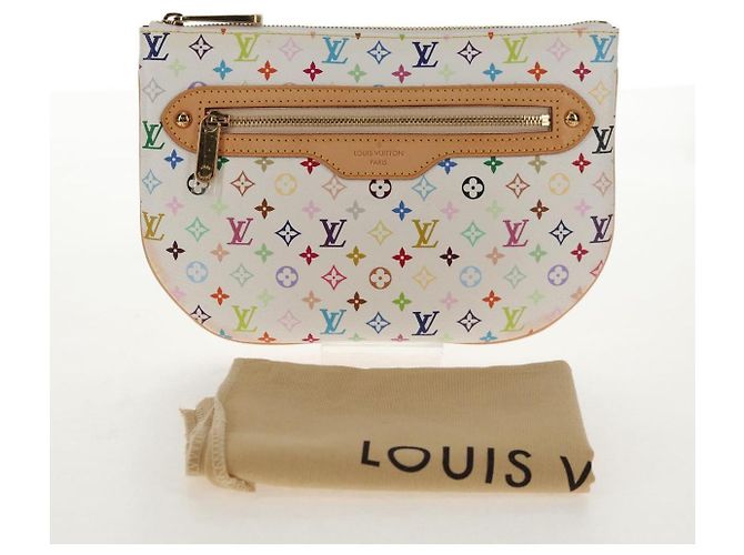 LOUIS VUITTON Monogramm Multicolor Pochette GM Tasche Weiß M60027 Auth 145858SAV - Ansicht 12