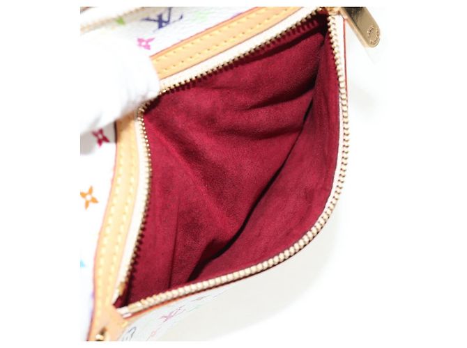 LOUIS VUITTON Monogramm Multicolor Pochette GM Tasche Weiß M60027 Auth 145858SAV - Ansicht 19