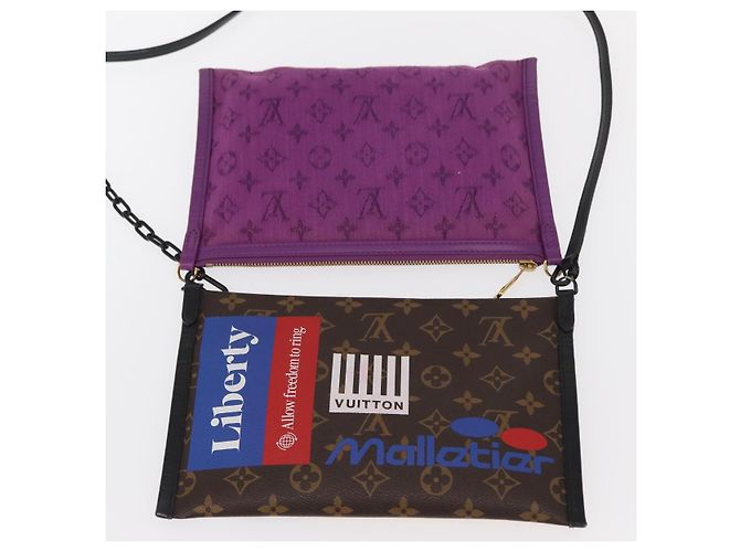 LOUIS VUITTON Borsa Messenger Piatta in Denim Monogram M44641 LV Auth 152437SAM Monogramma - vista 10
