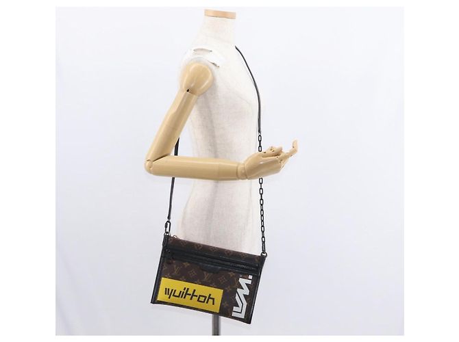 LOUIS VUITTON Borsa Messenger Piatta in Denim Monogram M44641 LV Auth 152437SAM Monogramma - vista 30