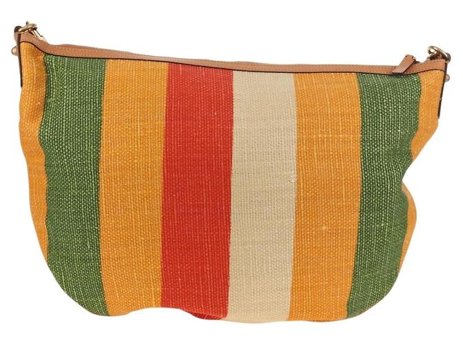 GUCCI Interlocking Schultertasche aus Canvas Mehrfarbig Gold Auth 134341SAV - Ansicht 2