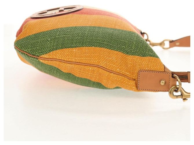 GUCCI Interlocking Schultertasche aus Canvas Mehrfarbig Gold Auth 134341SAV - Ansicht 4