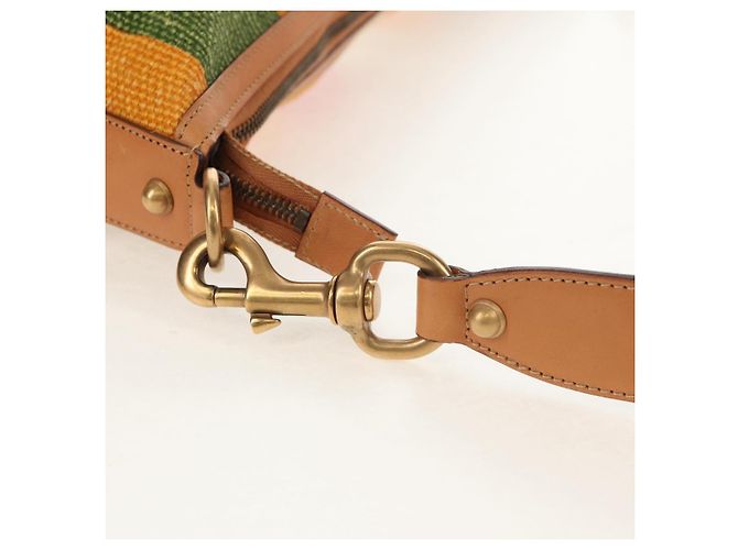 GUCCI Interlocking Schultertasche aus Canvas Mehrfarbig Gold Auth 134341SAV - Ansicht 8