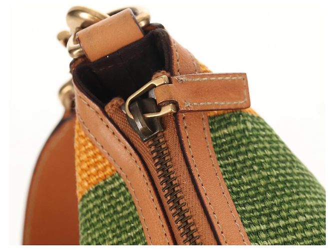 GUCCI Interlocking Schultertasche aus Canvas Mehrfarbig Gold Auth 134341SAV - Ansicht 9