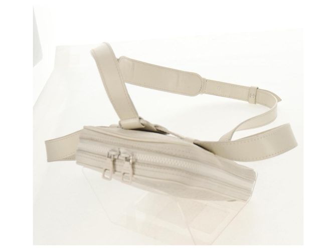 LOUIS VUITTON Borsa Laterale Utilitaria Monogram Taurillon Clemence M53256 Auth 151309M Bianco - vista 14