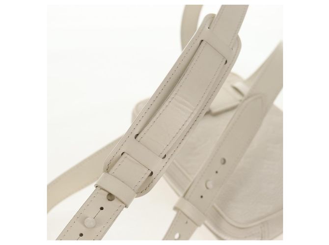 LOUIS VUITTON Borsa Laterale Utilitaria Monogram Taurillon Clemence M53256 Auth 151309M Bianco - vista 16
