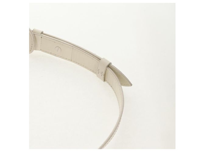 LOUIS VUITTON Borsa Laterale Utilitaria Monogram Taurillon Clemence M53256 Auth 151309M Bianco - vista 18