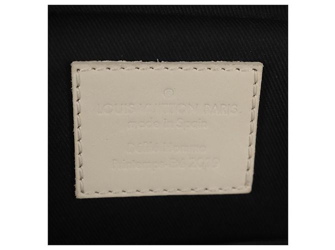 LOUIS VUITTON Borsa Laterale Utilitaria Monogram Taurillon Clemence M53256 Auth 151309M Bianco - vista 25