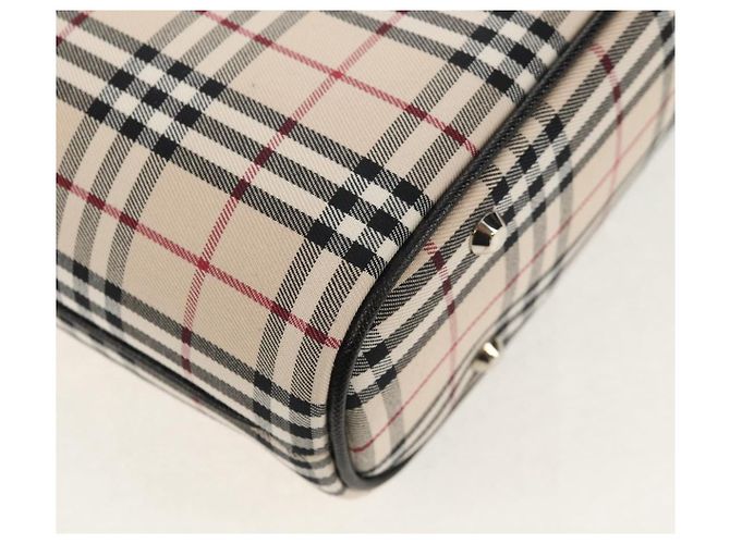 Burberry Nova Check Handtasche aus Canvas Beige Silber Authentisch am9603V - Ansicht 15