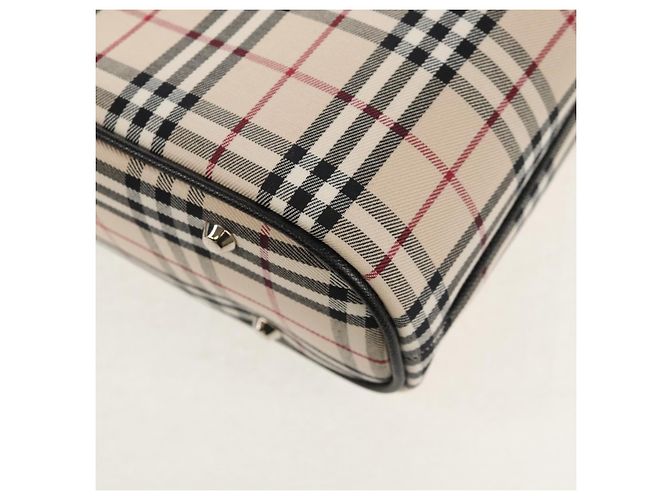 Burberry Nova Check Handtasche aus Canvas Beige Silber Authentisch am9603V - Ansicht 16