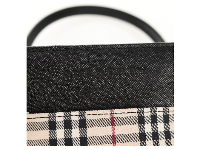 Burberry Nova Check Handtasche aus Canvas Beige Silber Authentisch am9603V - Ansicht 17