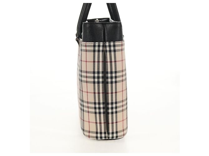 Burberry Nova Check Handtasche aus Canvas Beige Silber Authentisch am9603V - Ansicht 3