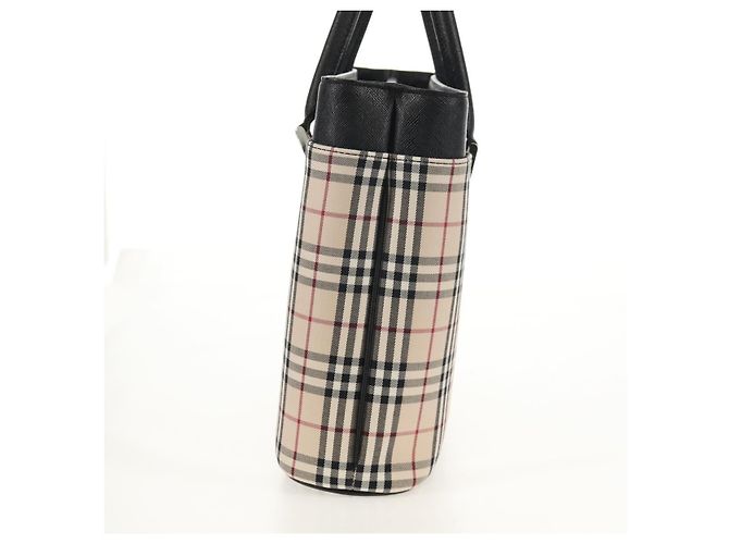 Burberry Nova Check Handtasche aus Canvas Beige Silber Authentisch am9603V - Ansicht 4
