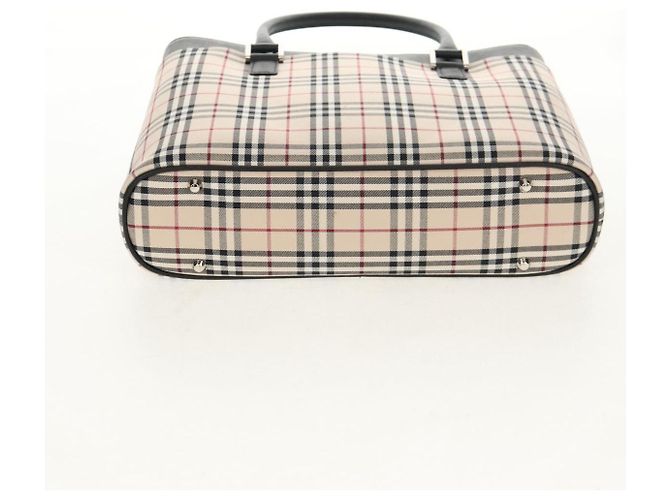 Burberry Nova Check Handtasche aus Canvas Beige Silber Authentisch am9603V - Ansicht 5
