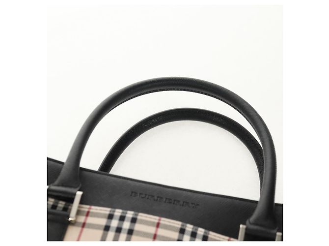 Burberry Nova Check Handtasche aus Canvas Beige Silber Authentisch am9603V - Ansicht 8