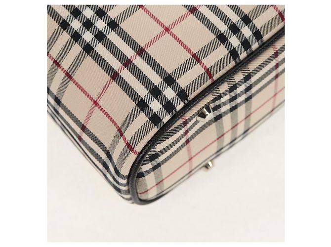 Burberry Nova Check Handtasche aus Canvas Beige Silber Authentisch am9603V - Ansicht 9