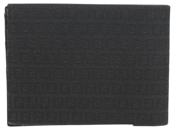 FENDI Zucchino Canvas Kompaktgeldbörse Schwarz Auth am9790V - Ansicht 2
