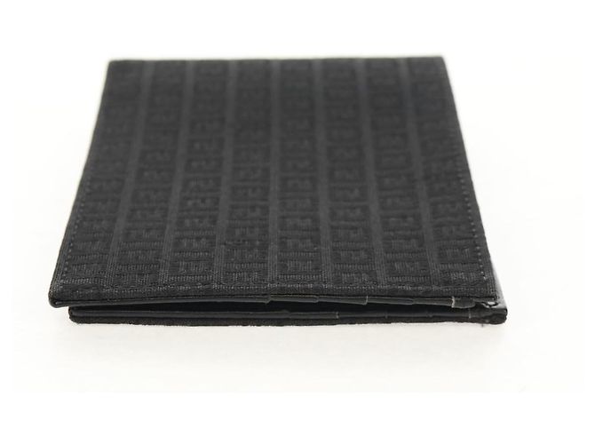 FENDI Zucchino Canvas Kompaktgeldbörse Schwarz Auth am9790V - Ansicht 3
