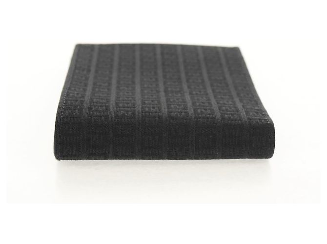 FENDI Zucchino Canvas Kompaktgeldbörse Schwarz Auth am9790V - Ansicht 4