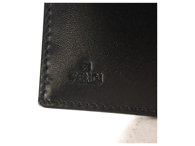 FENDI Zucchino Canvas Kompaktgeldbörse Schwarz Auth am9790V - Ansicht 9