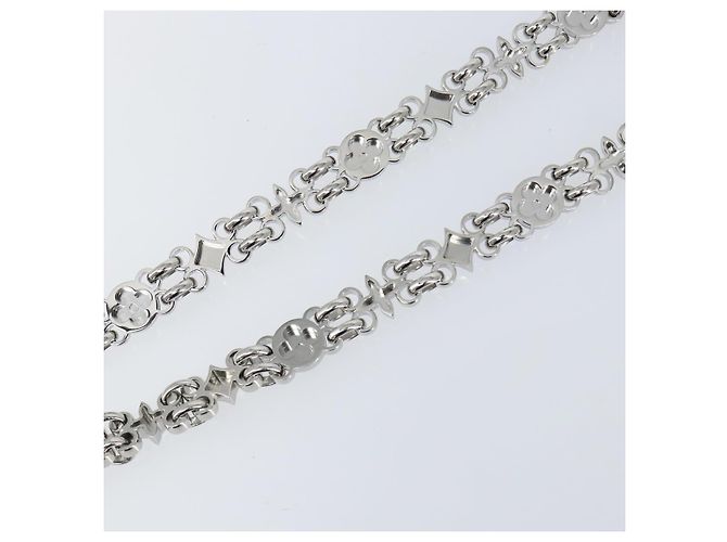 LOUIS VUITTON Per Cintura a Spalla Dauphine Acciaio Inossidabile Argento LV Auth 152700SAM - vista 8