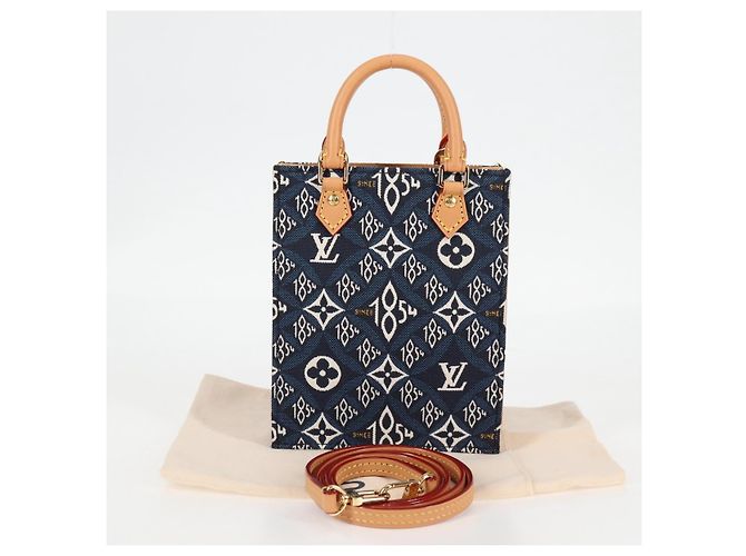 LOUIS VUITTON Usato DAL 1854 Petit Sac Plat 2way Blu Navy M80288 Auth 132611SAM - vista 12