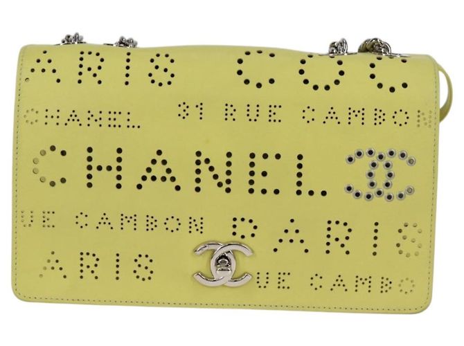Borsa a Spalla a Catena CHANEL Pelle 2 in 1 Gialla CC Auth 130486SM Giallo - vista 13