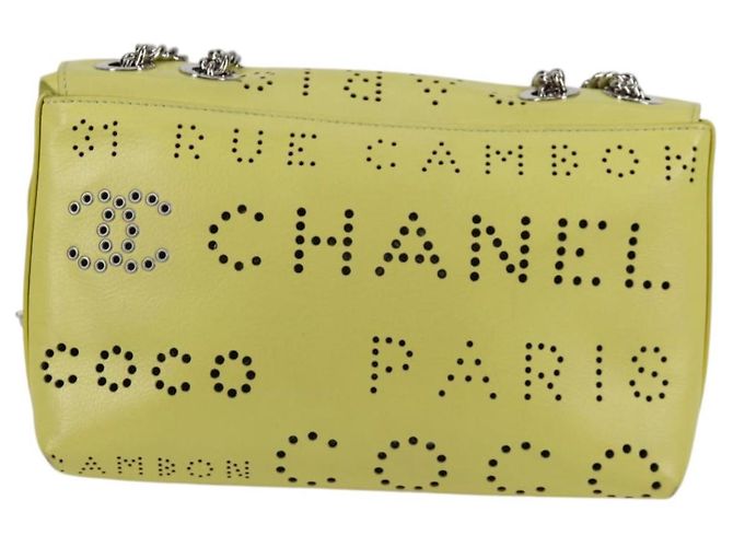 Borsa a Spalla a Catena CHANEL Pelle 2 in 1 Gialla CC Auth 130486SM Giallo - vista 2