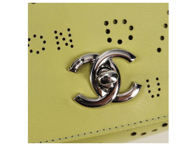 Borsa a Spalla a Catena CHANEL Pelle 2 in 1 Gialla CC Auth 130486SM Giallo - vista 21