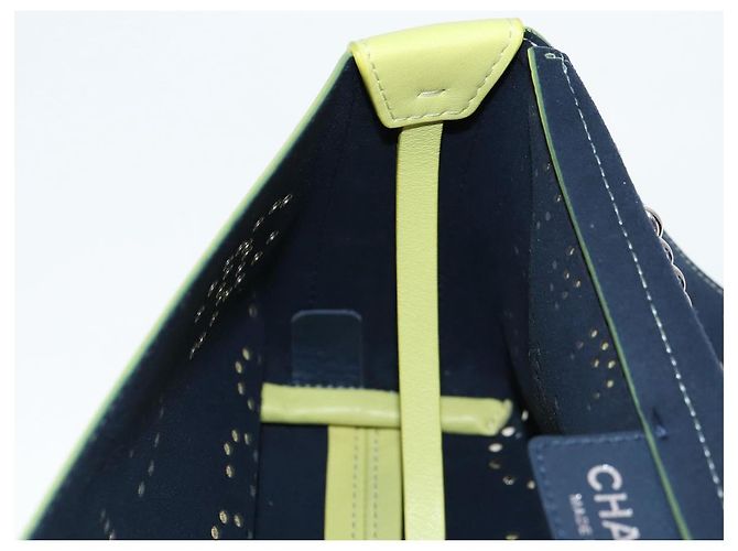 Borsa a Spalla a Catena CHANEL Pelle 2 in 1 Gialla CC Auth 130486SM Giallo - vista 26