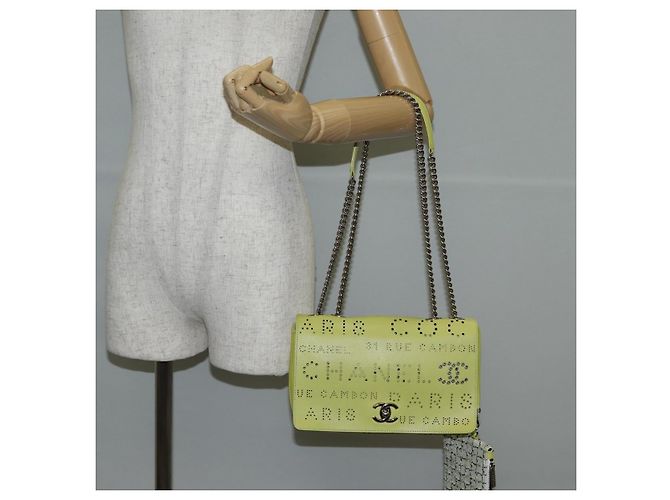 Borsa a Spalla a Catena CHANEL Pelle 2 in 1 Gialla CC Auth 130486SM Giallo - vista 27
