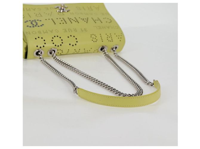 Borsa a Spalla a Catena CHANEL Pelle 2 in 1 Gialla CC Auth 130486SM Giallo - vista 7