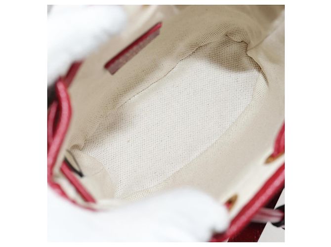 Borsa di collaborazione GUCCI Micro GG Supreme Doraemon in PVC beige 647801 Auth 131783SM - vista 10