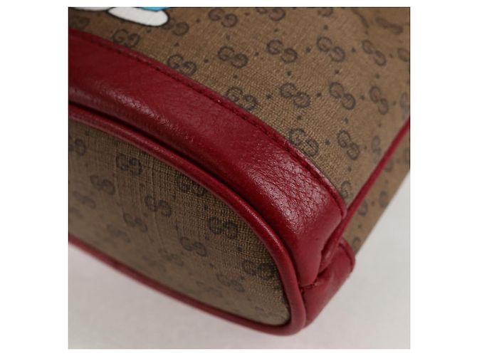 Borsa di collaborazione GUCCI Micro GG Supreme Doraemon in PVC beige 647801 Auth 131783SM - vista 16