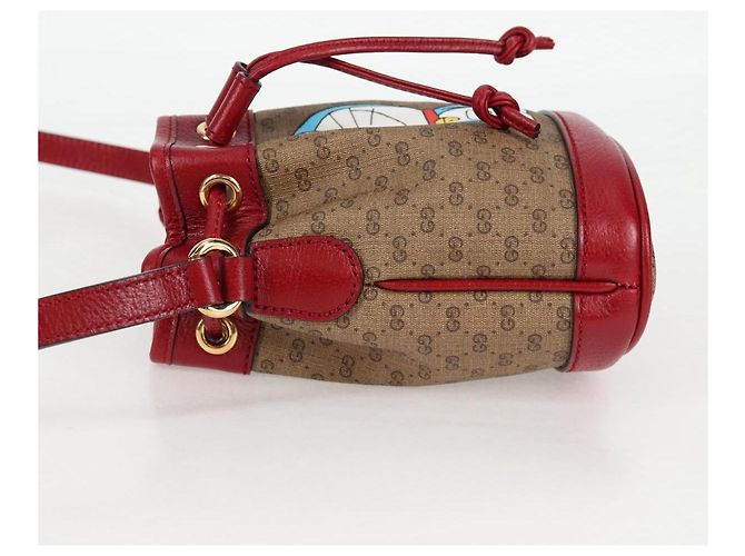 Borsa di collaborazione GUCCI Micro GG Supreme Doraemon in PVC beige 647801 Auth 131783SM - vista 3