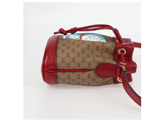Borsa di collaborazione GUCCI Micro GG Supreme Doraemon in PVC beige 647801 Auth 131783SM - vista 4