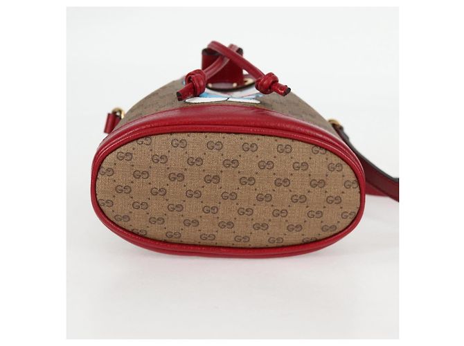 Borsa di collaborazione GUCCI Micro GG Supreme Doraemon in PVC beige 647801 Auth 131783SM - vista 5