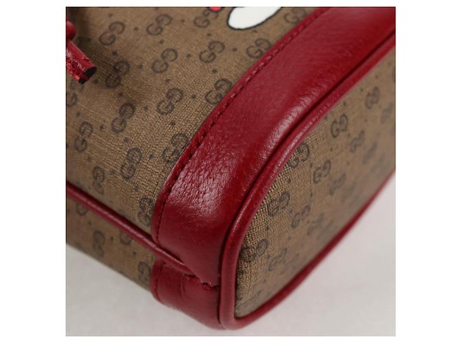 Borsa di collaborazione GUCCI Micro GG Supreme Doraemon in PVC beige 647801 Auth 131783SM - vista 9
