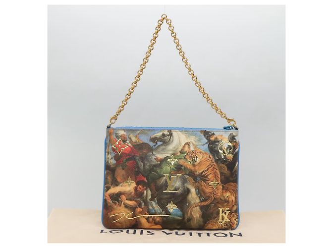 LOUIS VUITTON Pochette Plat Celty Koons Rubens M64617 LV Auth 132961SM Multicolor - vista 12