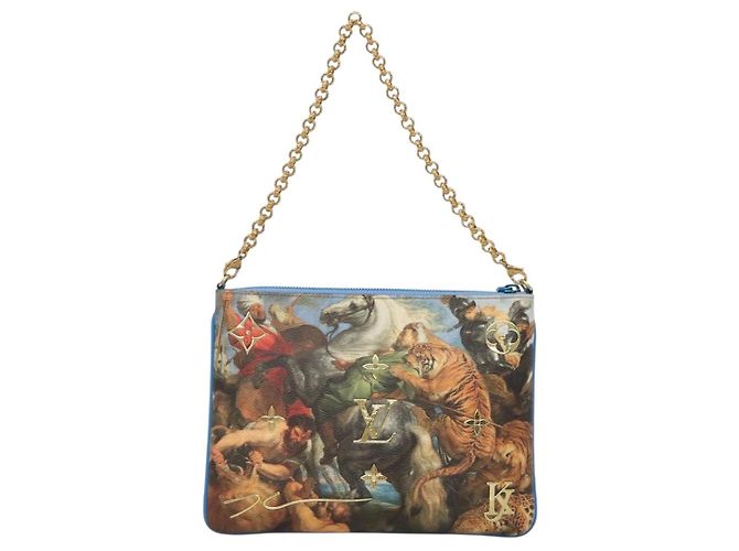 LOUIS VUITTON Pochette Plat Celty Koons Rubens M64617 LV Auth 132961SM Multicolor - vista 13