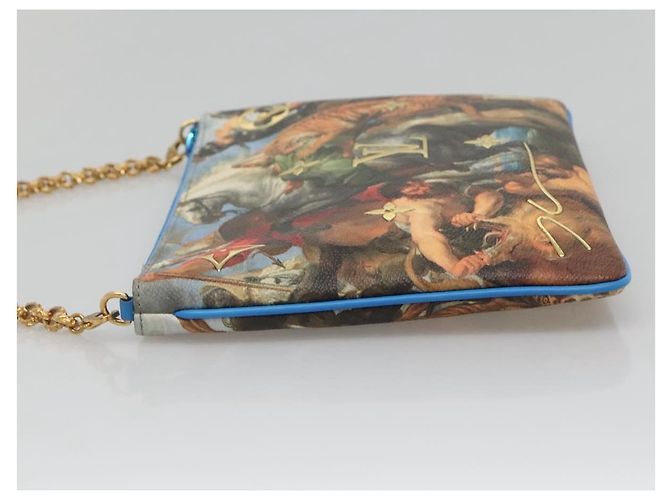 LOUIS VUITTON Pochette Plat Celty Koons Rubens M64617 LV Auth 132961SM Multicolor - vista 3