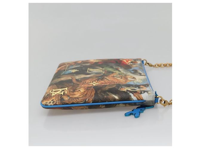 LOUIS VUITTON Pochette Plat Celty Koons Rubens M64617 LV Auth 132961SM Multicolor - vista 4