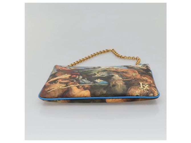 LOUIS VUITTON Pochette Plat Celty Koons Rubens M64617 LV Auth 132961SM Multicolor - vista 5